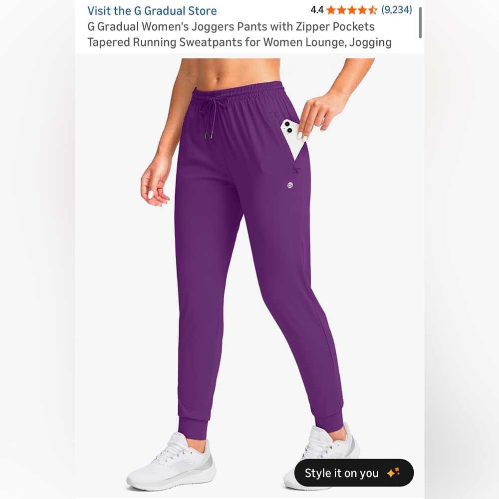Women's Gradual Purple Jogger Pants
